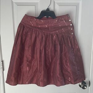 American Eagle Outfitters Maroon A-Line Skirt